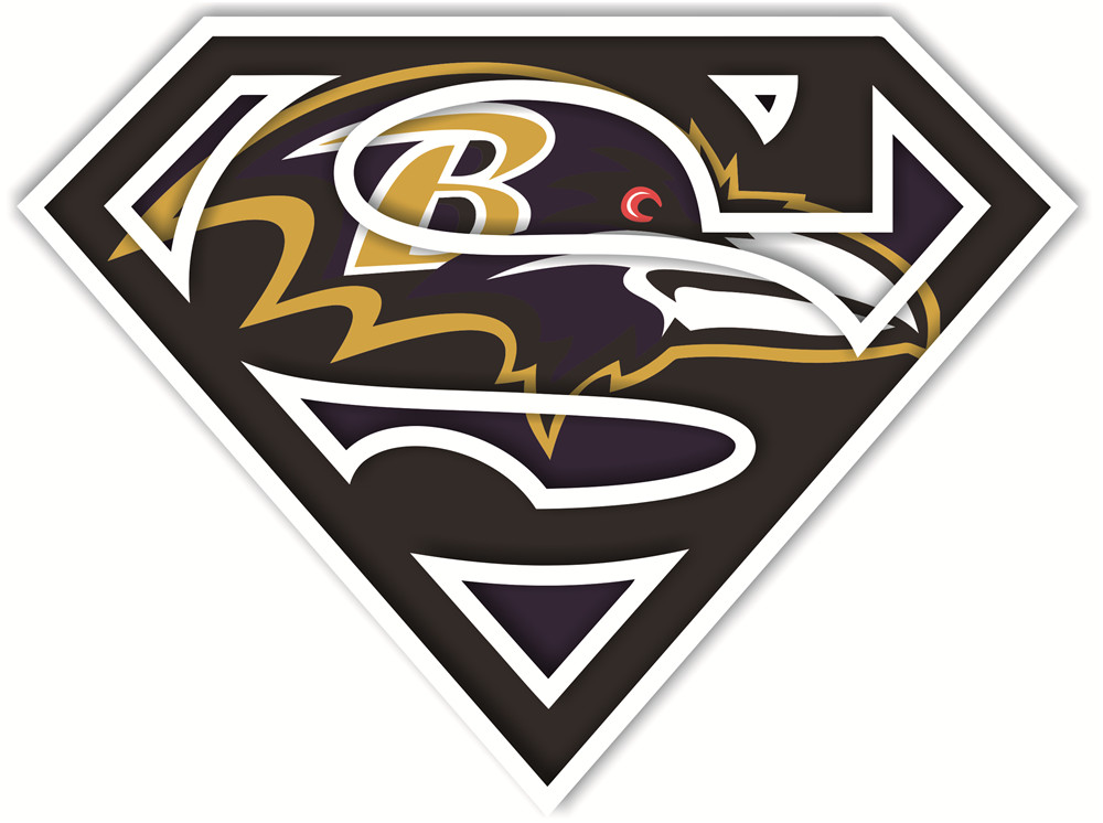 Baltimore Ravens superman logos fabric transfer